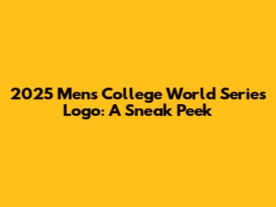 2025 Men's College World Series Logo: A Sneak Peek