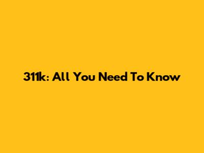 311k: All You Need To Know