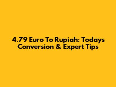 4.79 Euro To Rupiah: Today's Conversion & Expert Tips
