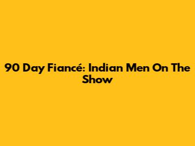 90 Day Fiancé: Indian Men On The Show