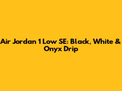 Air Jordan 1 Low SE: Black, White & Onyx Drip