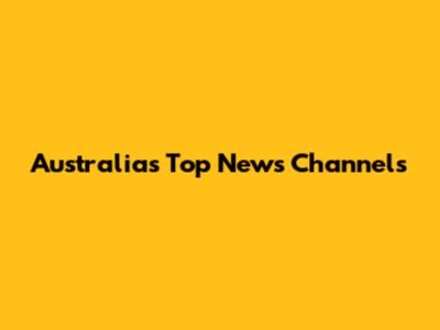 Australia's Top News Channels