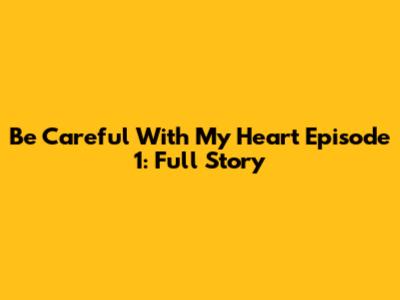 Be Careful With My Heart Episode 1: Full Story