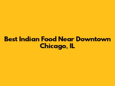 Best Indian Food Near Downtown Chicago, IL