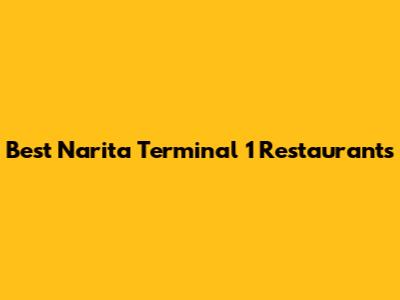 Best Narita Terminal 1 Restaurants