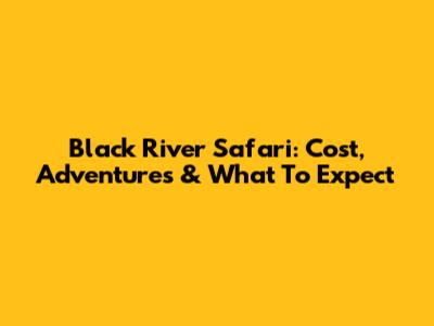 Black River Safari: Cost, Adventures & What To Expect