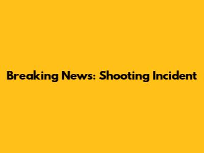 Breaking News: Shooting Incident