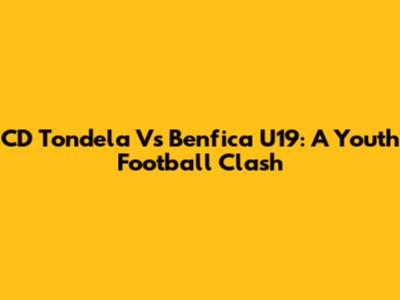CD Tondela Vs Benfica U19: A Youth Football Clash