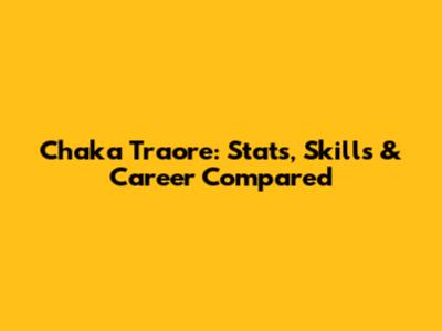 Chaka Traore: Stats, Skills & Career Compared