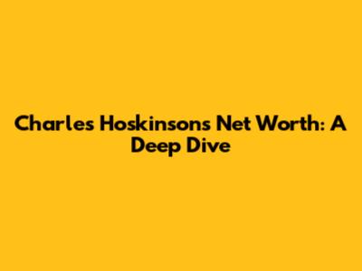 Charles Hoskinson's Net Worth: A Deep Dive