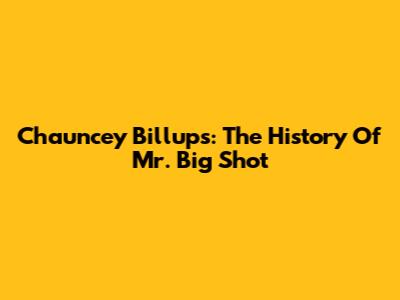 Chauncey Billups: The History Of Mr. Big Shot