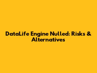 DataLife Engine Nulled: Risks & Alternatives