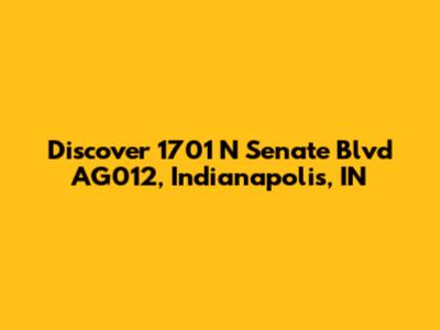 Discover 1701 N Senate Blvd AG012, Indianapolis, IN
