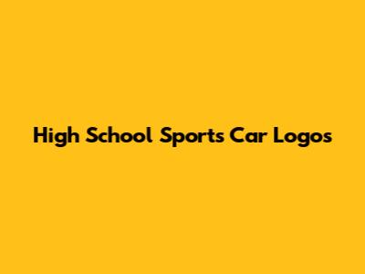 High School Sports Car Logos
