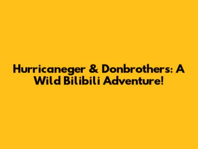 Hurricaneger & Donbrothers: A Wild Bilibili Adventure!