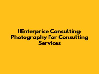 IIEnterprice Consulting: Photography For Consulting Services
