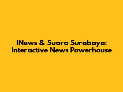 INews & Suara Surabaya: Interactive News Powerhouse