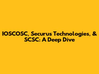 IOSCOSC, Securus Technologies, & SCSC: A Deep Dive