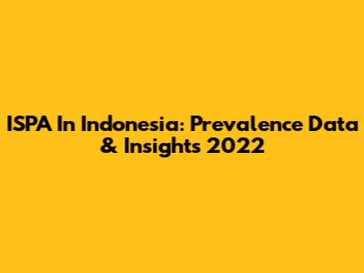 ISPA In Indonesia: Prevalence Data & Insights 2022