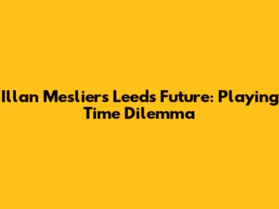 Illan Meslier's Leeds Future: Playing Time Dilemma
