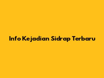 Info Kejadian Sidrap Terbaru