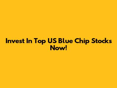 Invest In Top US Blue Chip Stocks Now!