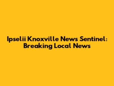 Ipselii Knoxville News Sentinel: Breaking Local News