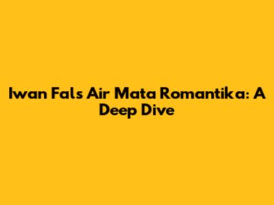 Iwan Fals' "Air Mata Romantika": A Deep Dive