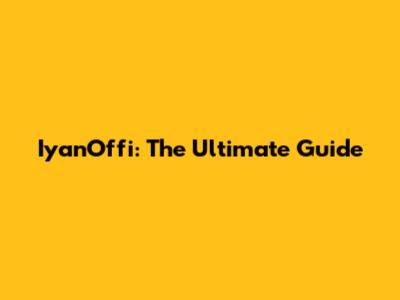 IyanOffi: The Ultimate Guide