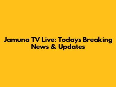Jamuna TV Live: Today's Breaking News & Updates