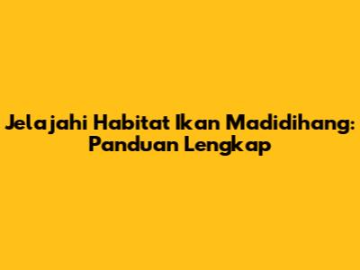 Jelajahi Habitat Ikan Madidihang: Panduan Lengkap