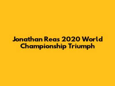 Jonathan Rea's 2020 World Championship Triumph