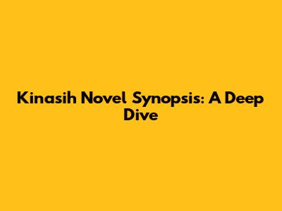 Kinasih Novel Synopsis: A Deep Dive