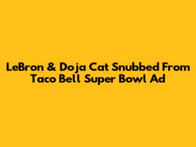 LeBron & Doja Cat Snubbed From Taco Bell Super Bowl Ad