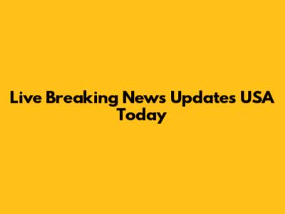 Live Breaking News Updates USA Today