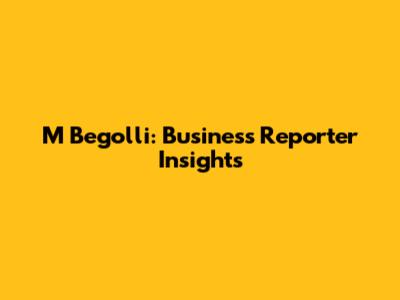 M Begolli: Business Reporter Insights