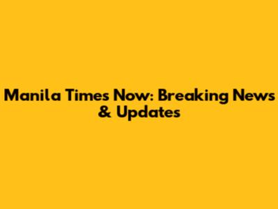 Manila Times Now: Breaking News & Updates