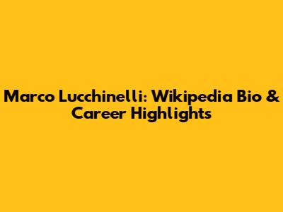 Marco Lucchinelli: Wikipedia Bio & Career Highlights