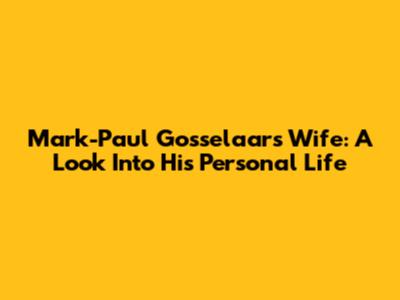 Mark-Paul Gosselaar's Wife: A Look Into His Personal Life