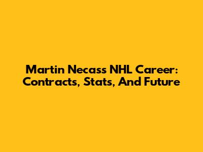 Martin Necas's NHL Career: Contracts, Stats, And Future