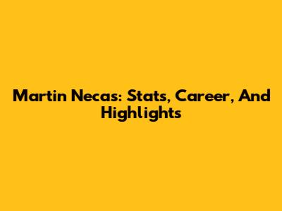Martin Necas: Stats, Career, And Highlights