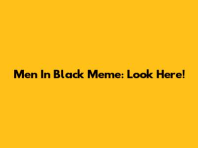 Men In Black Meme: Look Here!