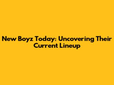 New Boyz Today: Uncovering Their Current Lineup