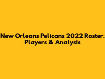 New Orleans Pelicans 2022 Roster: Players & Analysis