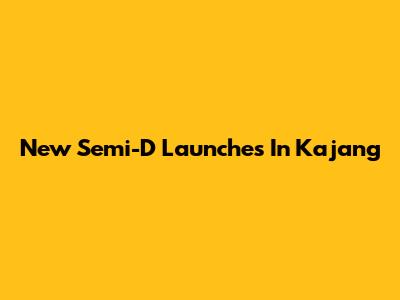 New Semi-D Launches In Kajang