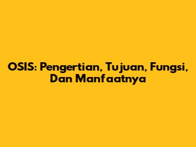 OSIS: Pengertian, Tujuan, Fungsi, Dan Manfaatnya