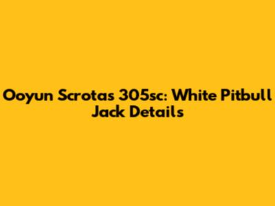 Ooyun Scrotas 305sc: White Pitbull Jack Details