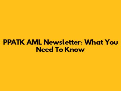 PPATK AML Newsletter: What You Need To Know