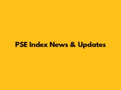 PSE Index News & Updates