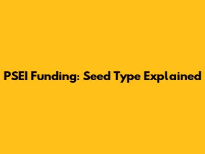 PSEI Funding: Seed Type Explained